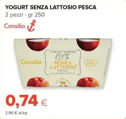 Tigre Consilia yogurt senza lattosio pesca offerta