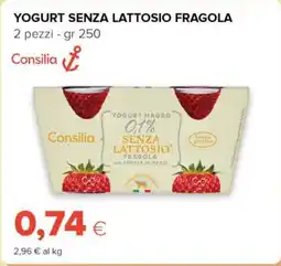 Tigre Consilia yogurt senza lattosio fragola offerta