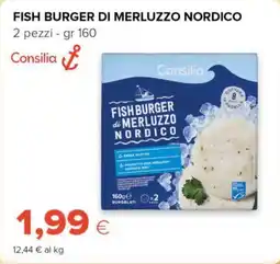 Tigre Consilia fish burger di merluzzo nordico offerta