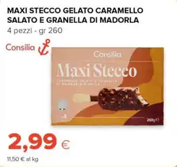 Tigre Consilia maxi stecco gelato caramello salato e granella di madorla offerta