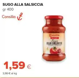 Tigre Consilia sugo alla salsiccia offerta