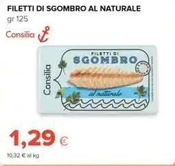 Tigre Consilia filetti di sgombro al naturale offerta