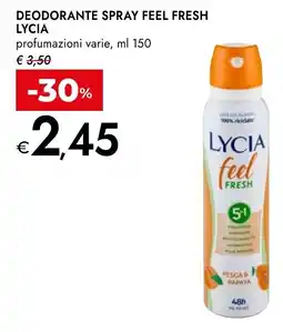 Bennet Lycia deodorante spray feel fresh profumazioni varie, offerta