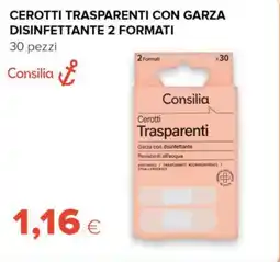 Tigre Consilia cerotti trasparenti con garza disinfettante 2 formati offerta