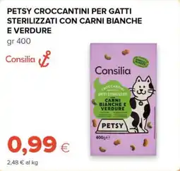 Tigre Consilia petsy croccantini per gatti sterilizzati con carni bianche e verdure offerta