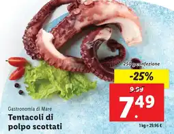 Lidl Gastronomia di Mare Tentacoli di polpo scottati offerta