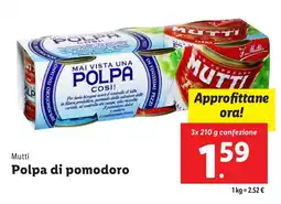 Lidl Mutti Polpa di pomodoro offerta