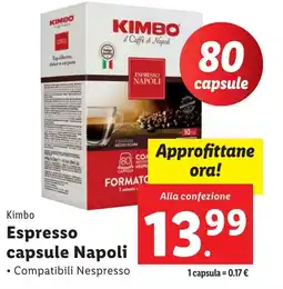 Lidl Kimbo Espresso capsule Napoli offerta