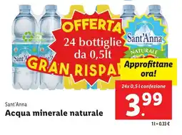 Lidl Sant'Anna Acqua minerale naturale offerta