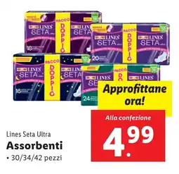 Lidl Lines Seta Ultra Assorbenti offerta