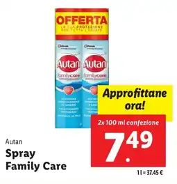 Lidl Autan Spray Family Care offerta