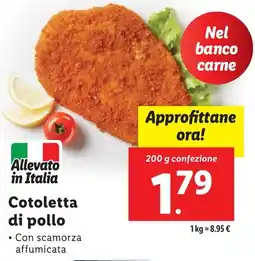 Lidl Cotoletta di pollo offerta