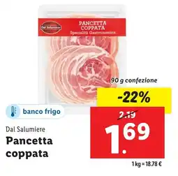 Lidl Dal Salumiere Pancetta coppata offerta