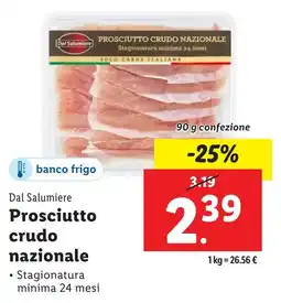 Lidl Dal Salumiere Prosciutto crudo nazionale offerta