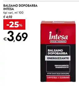 Bennet Intesa balsamo dopobarba tipi vari, offerta