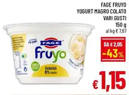 A&O Fage fruyo yogurt magro colato vari gusti offerta