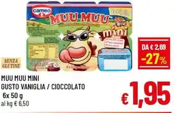 A&O Cameo muu muu mini gusto vaniglia / cioccolato offerta