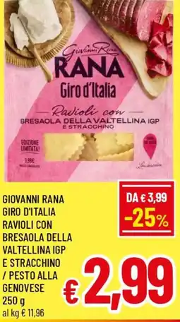 A&O Ravioli con bresaola della valtellina igp e stracchino / pesto alla genovese offerta