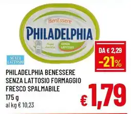A&O Philadelphia benessere senza lat tosio formaggio fresco spalmabile offerta