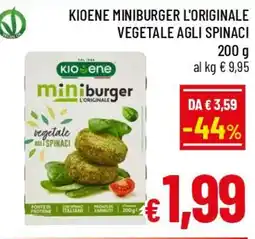 A&O Kioene miniburger l'originale vegetale agli spinaci offerta