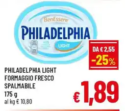 A&O Philadelphia light formaggio fresco spalmabile offerta