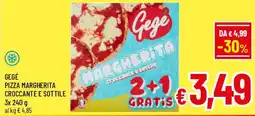 A&O Gegé pizza margherita croccante e sottile offerta
