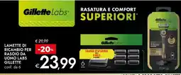 Bennet Gillette lamette di ricambio per rasoio da uomo labs offerta