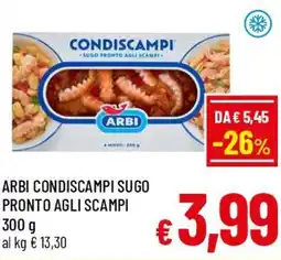 A&O Arbi condiscampi sugo pronto agli scampi offerta