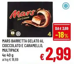 A&O Mars barretta gelato al cioccolato e caramello, multipack offerta
