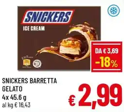 A&O Snickers barretta gelato offerta