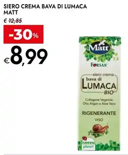 Bennet Matt siero crema bava di lumaca offerta