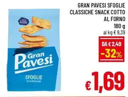 A&O Gran pavesi sfoglie classiche snack cotto al forno offerta