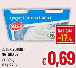 A&O Selex yogurt naturale offerta