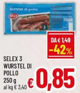 A&O Selex 3 wurstel di pollo offerta