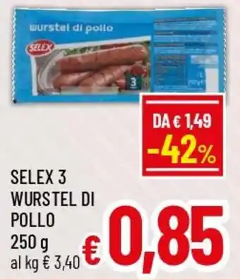 A&O Selex 3 wurstel di pollo offerta