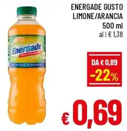 A&O Energade gusto limone/arancia offerta