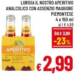 A&O Lurisia il nostro aperitivo analcolico con assenzio maggiore piemontese offerta