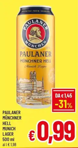 A&O Paulaner münchner hell munich lager offerta
