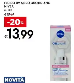 Bennet Nivea fluido uv siero quotidiano offerta