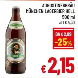 A&O Augustinerbräu münchen lagerbier hell offerta