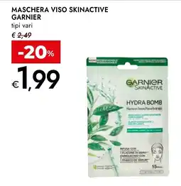 Bennet Garnier maschera viso skinactive tipi vari offerta