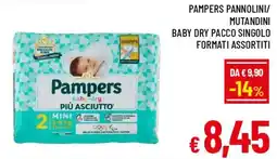 A&O Pampers pannolini/ mutandini baby dry pacco singolo formati assortiti offerta