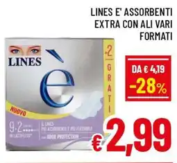 A&O Lines e' assorbenti extra con ali vari formati offerta