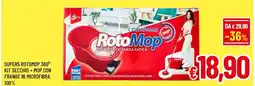 A&O Super5 rotomop 360° kit secchio + mop con frange in microfibra 100% offerta