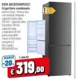 A&O DAYA DHCB350NM2XE1 frigorifero combinato offerta