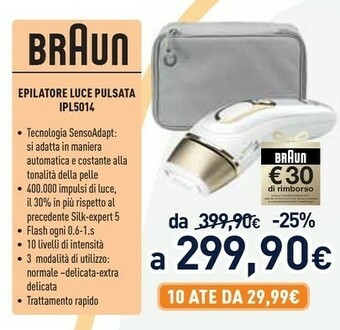 Unieuro Epilatore luce pulsata ipl5014 offerta