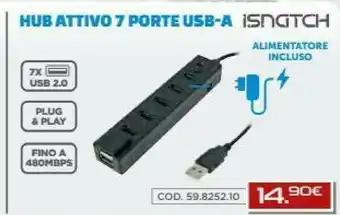Gbc Hub attivo 7 porte usb-a offerta