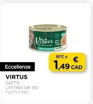 Arcaplanet Virtus gatto lattina gr 150 offerta