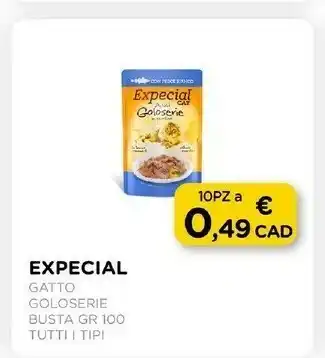 Arcaplanet Expecial gatto goloserie busta gr 100 offerta