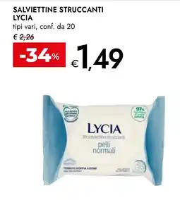 Bennet Lycia salviettine struccanti tipi vari, conf. da 20 offerta